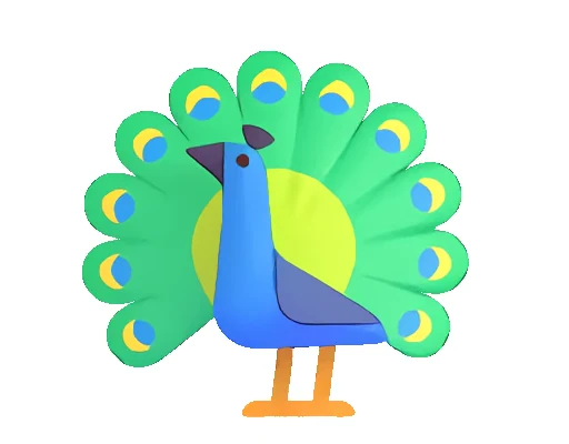 🦚 Стикер «Fluent Emoji часть» для Telegram