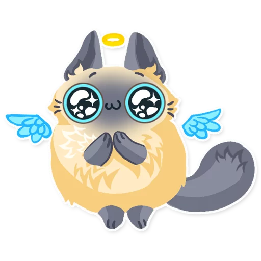 😇 Стикер «Cute fluffy Simi» для Telegram