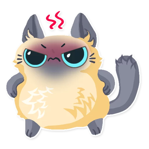 😡 Стикер «Cute fluffy Simi» для Telegram