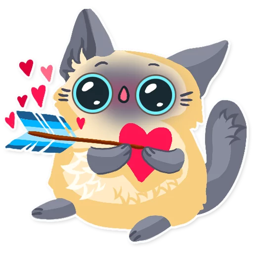 ❤ Стикер «Cute fluffy Simi» для Telegram