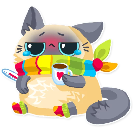 😷 Стикер «Cute fluffy Simi» для Telegram