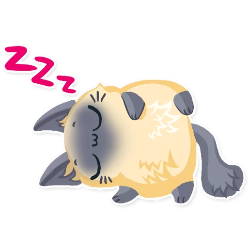😴 Стикер «Cute fluffy Simi» для Telegram