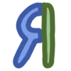🍓 Эмодзи «Сине-зелёные буквы» для Telegram