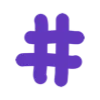 💜 Эмодзи «Фиолетовые буквы, таблички» для Telegram