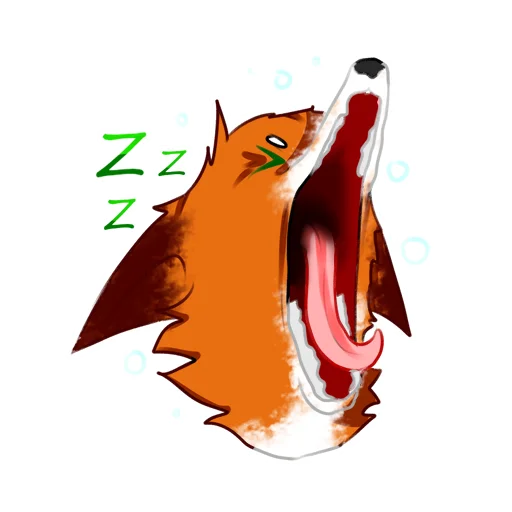 😴 Стикер «Лиса Ориоль» для Telegram
