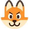 Стикер 15 Fox - мордочка с эмоциями лисички