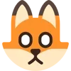 Стикер 3 Fox - мордочка с эмоциями лисички
