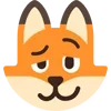 Стикер 39 Fox - мордочка с эмоциями лисички