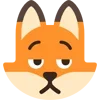 Стикер 35 Fox - мордочка с эмоциями лисички