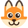 Стикер 11 Fox - мордочка с эмоциями лисички
