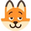 Стикер 32 Fox - мордочка с эмоциями лисички