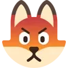 Стикер 5 Fox - мордочка с эмоциями лисички