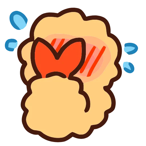 Стикер 5 Fried Shrimp