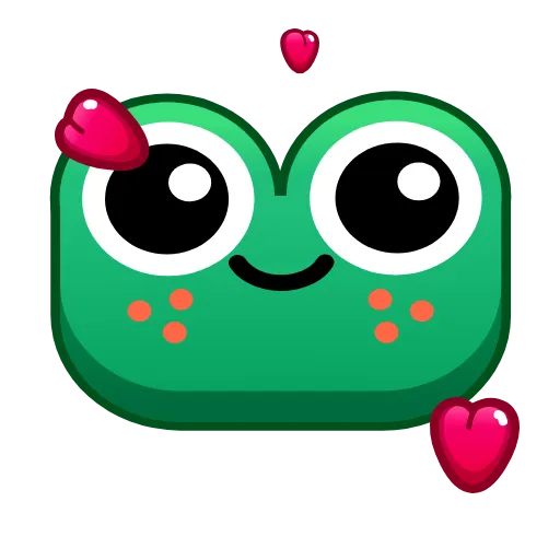 Стикер 14 Frog Emoji
