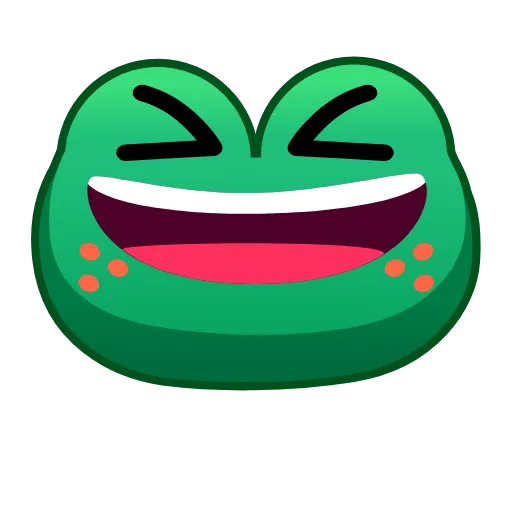 Стикер 3 Frog Emoji