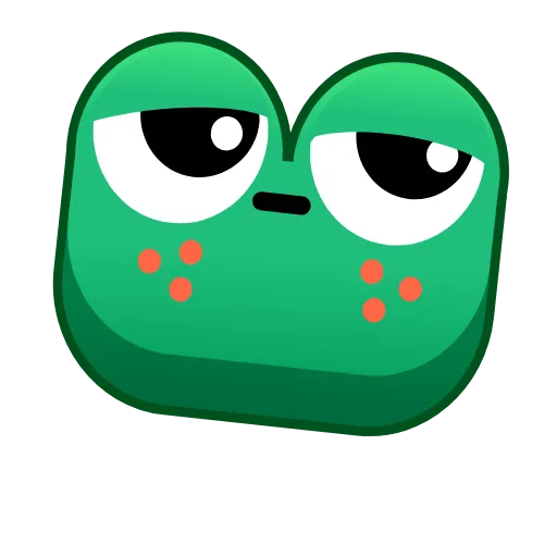 Стикер 39 Frog Emoji