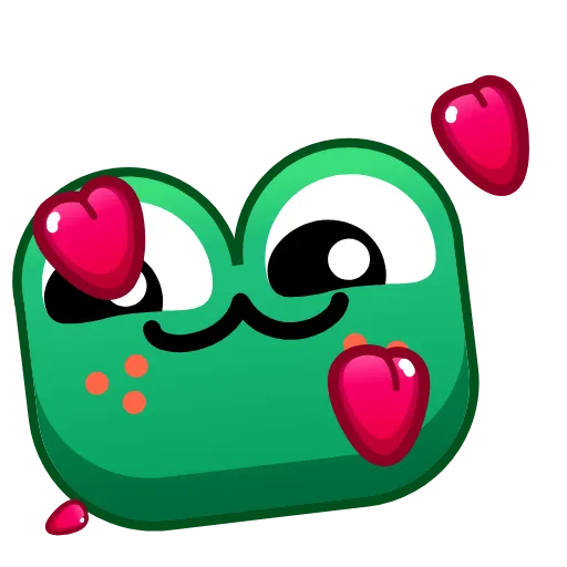 Стикер 13 Frog Emoji