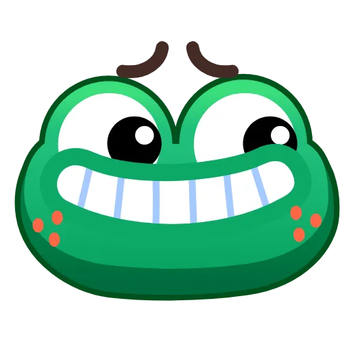Стикер 40 Frog Emoji
