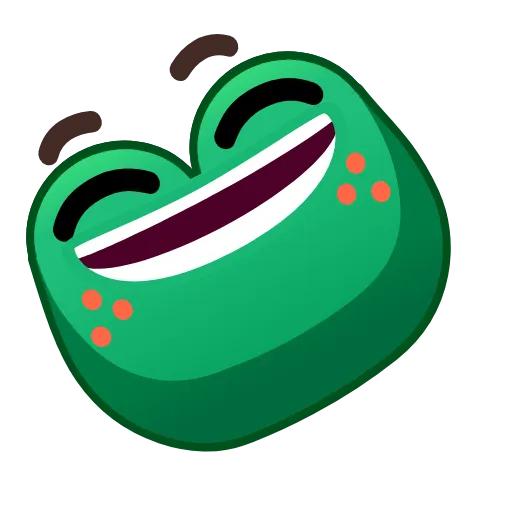 Стикер 4 Frog Emoji