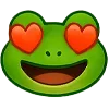 Стикер 3 ❤️ Набор эмоджи с лягушкой Лидой