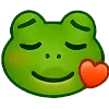 Стикер 9 ❤️ Набор эмоджи с лягушкой Лидой
