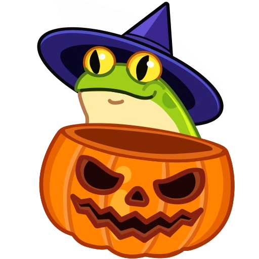 🤫 Стикер «Frog Witch» для Telegram