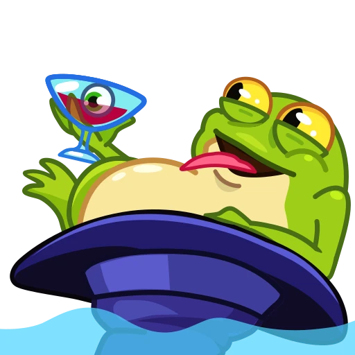 🍸 Стикер «Frog Witch» для Telegram