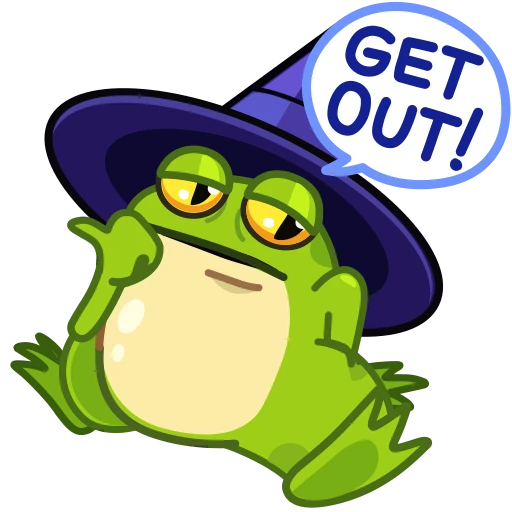 😐 Стикер «Frog Witch» для Telegram