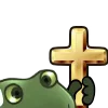 Стикер 36 😐 Worry frog emoji - Тревожный лягушонок