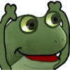 Стикер 23 😐 Worry frog emoji - Тревожный лягушонок
