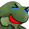 Стикер 45 😐 Worry frog emoji - Тревожный лягушонок