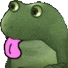Стикер 4 😐 Worry frog emoji - Тревожный лягушонок