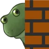 Стикер 43 😐 Worry frog emoji - Тревожный лягушонок