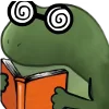 Стикер 52 😐 Worry frog emoji - Тревожный лягушонок