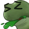 Стикер 15 😐 Worry frog emoji - Тревожный лягушонок