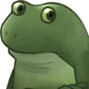 Стикер 2 😐 Worry frog emoji - Тревожный лягушонок