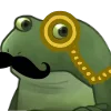 Стикер 48 😐 Worry frog emoji - Тревожный лягушонок