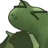 Стикер 44 😐 Worry frog emoji - Тревожный лягушонок