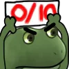 Стикер 24 😐 Worry frog emoji - Тревожный лягушонок