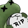 Стикер 34 😐 Worry frog emoji - Тревожный лягушонок