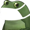 Стикер 54 😐 Worry frog emoji - Тревожный лягушонок