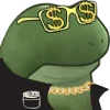 Стикер 58 😐 Worry frog emoji - Тревожный лягушонок