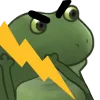 Стикер 61 😐 Worry frog emoji - Тревожный лягушонок