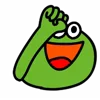 Стикер 17 🙂 Frogs emoji - лягушки