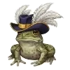 Стикер 25 Frogs In Hats