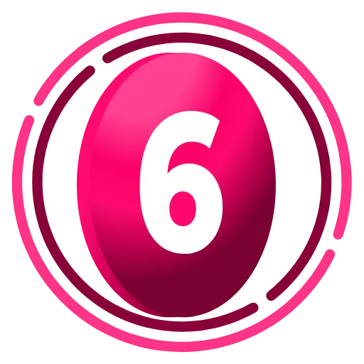 6️⃣ Эмодзи «Фуксиана цифры» для Telegram