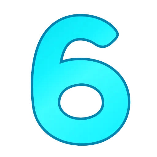6️⃣ Эмодзи «Фуксиана цифры» для Telegram