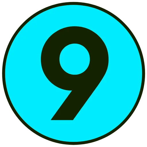 9️⃣ Эмодзи «Фуксиана цифры» для Telegram