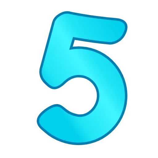 5️⃣ Эмодзи «Фуксиана цифры» для Telegram