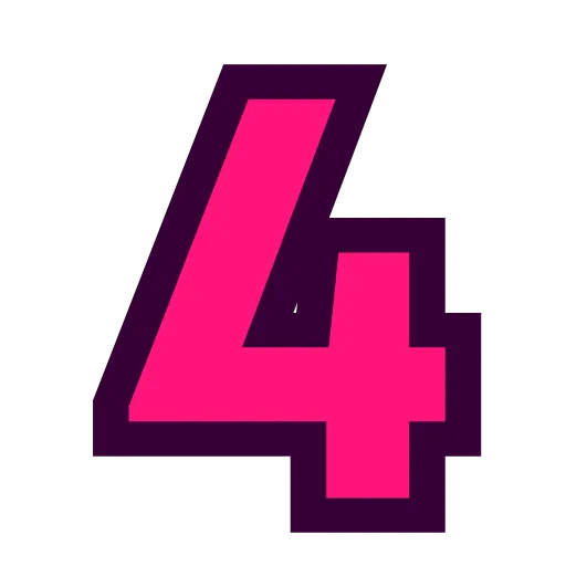4️⃣ Эмодзи «Фуксиана цифры» для Telegram
